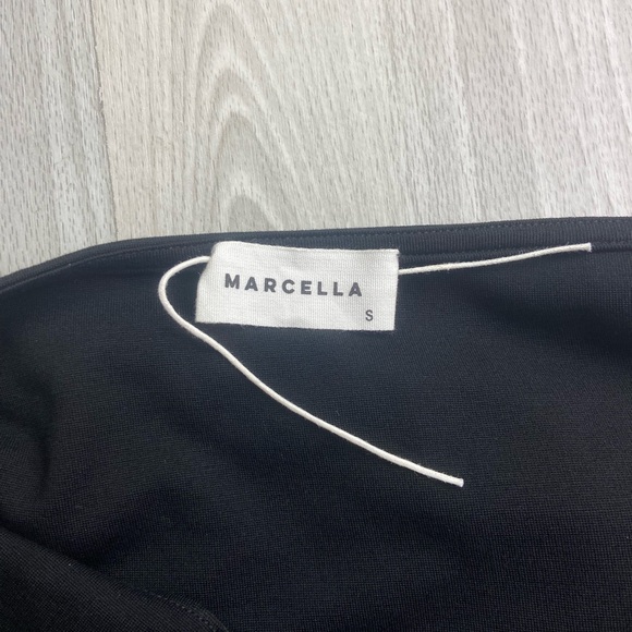 Marcella NYC Manhattan Dress Gown One Shoulder Maxi Ponte Fabric Size Small - Picture 16 of 17